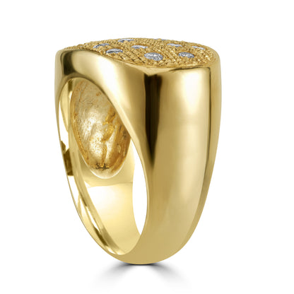 Men Ring 1.00ct Diamond in Yellow Gold