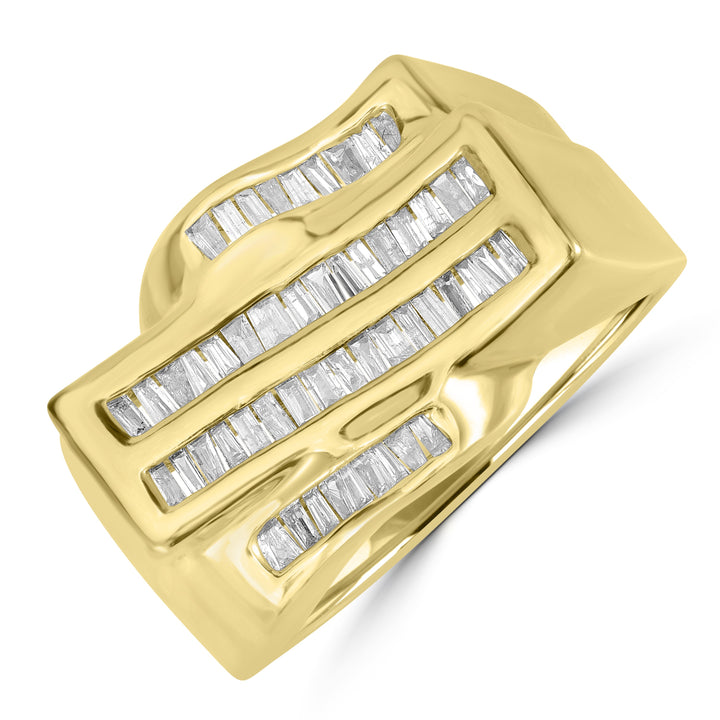 1.00 ct Baguette Diamond Ring in 14K Yellow Gold