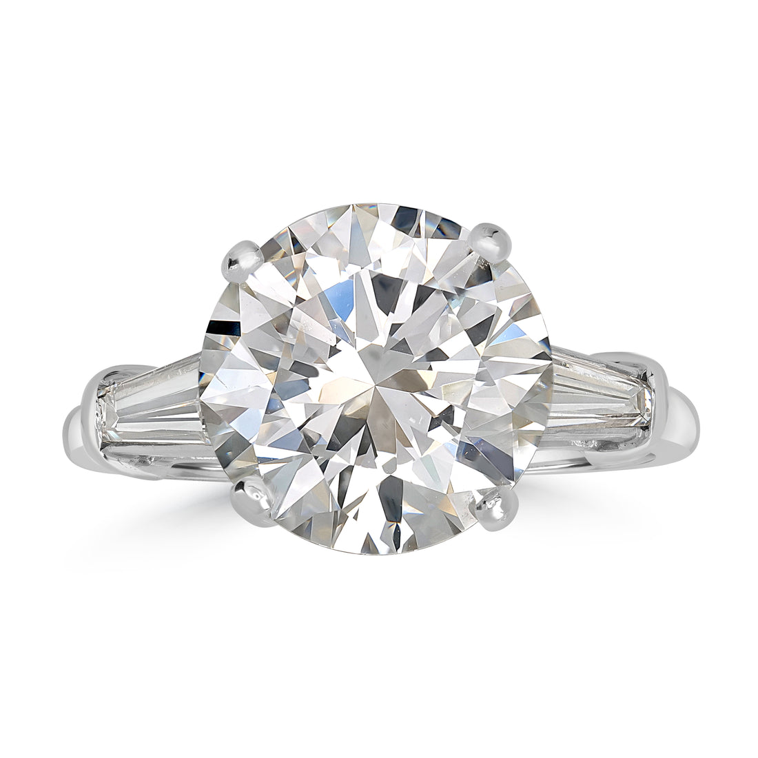 4.03 ct Round Solitaire Engagement Ring in Platinum - GIA Certified