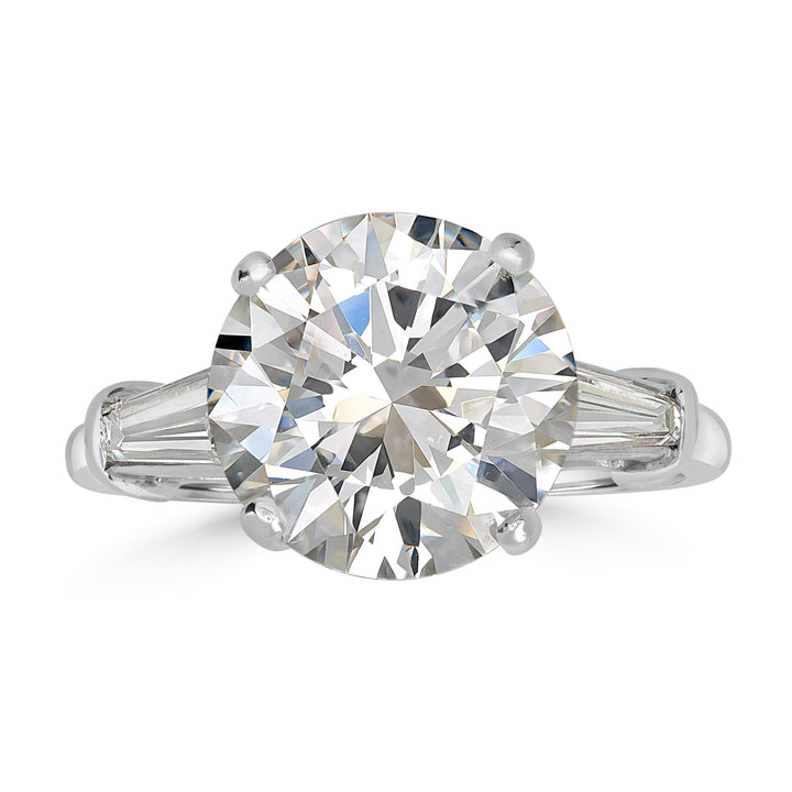 4.03 ct Round Solitaire Engagement Ring in Platinum - GIA Certified