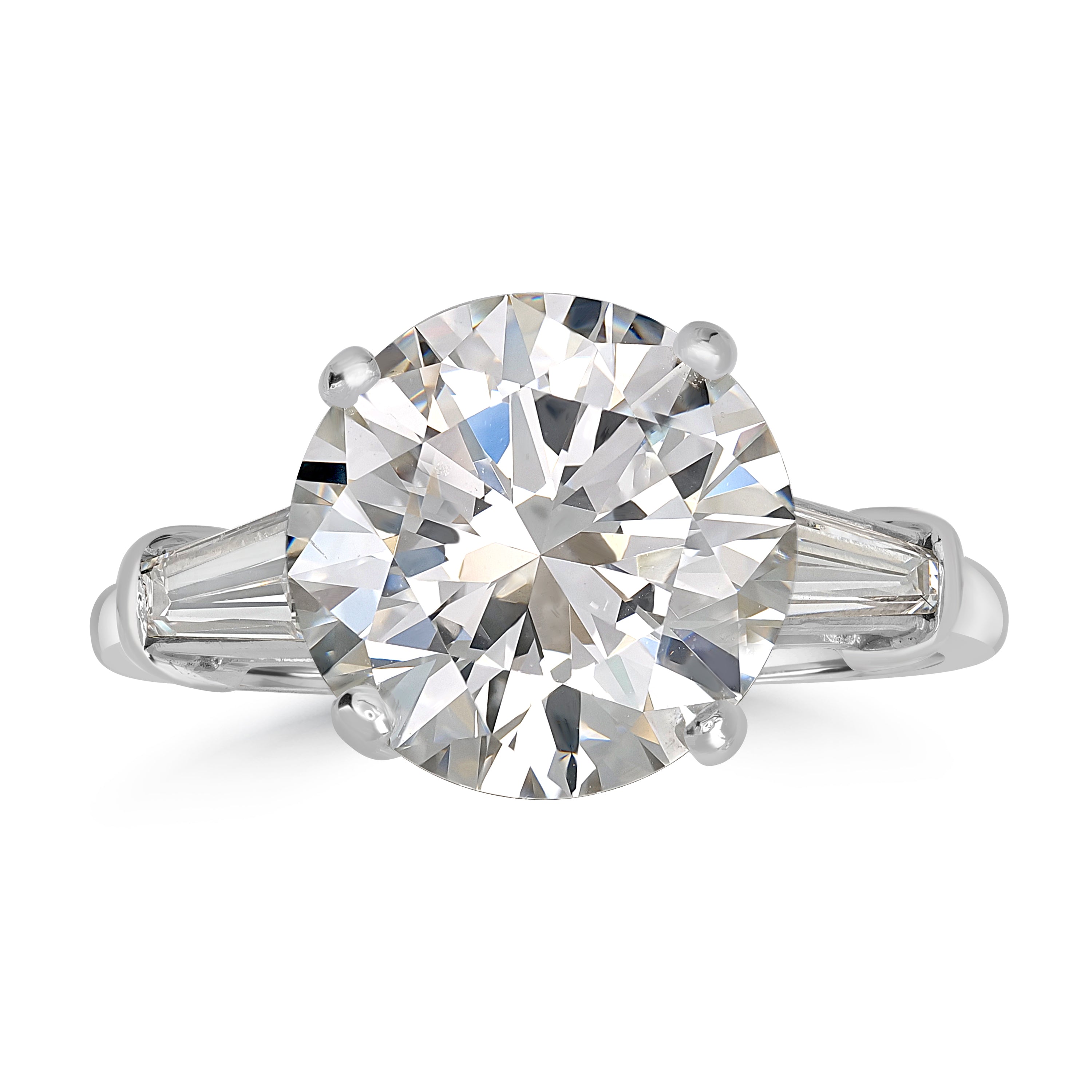 4.43 ctw Round Solitaire Engagement Ring in Platinum - GIA Certified