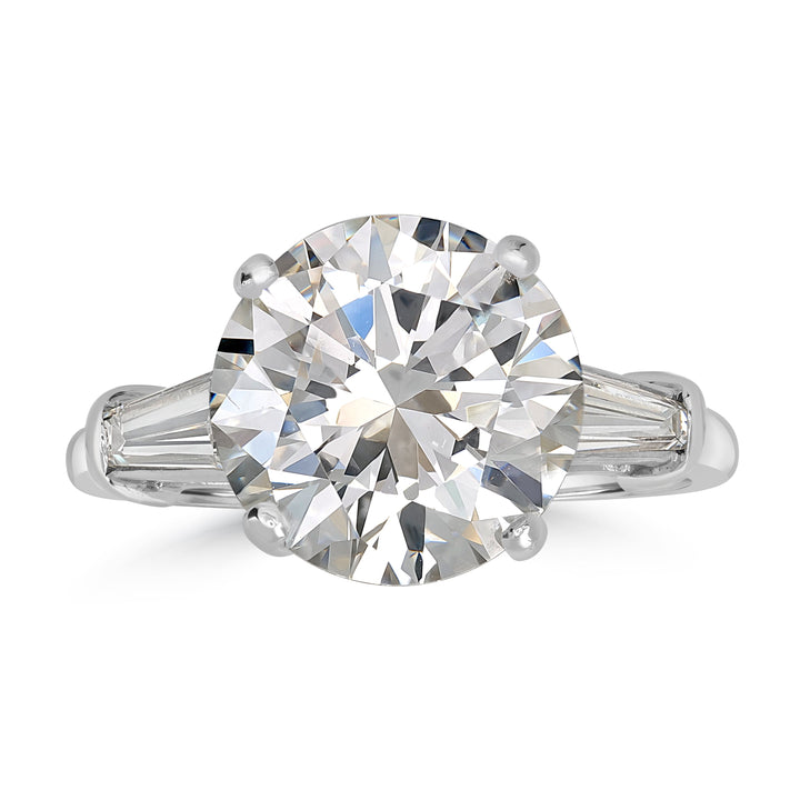 4.43 ctw Round Solitaire Engagement Ring in Platinum - GIA Certified