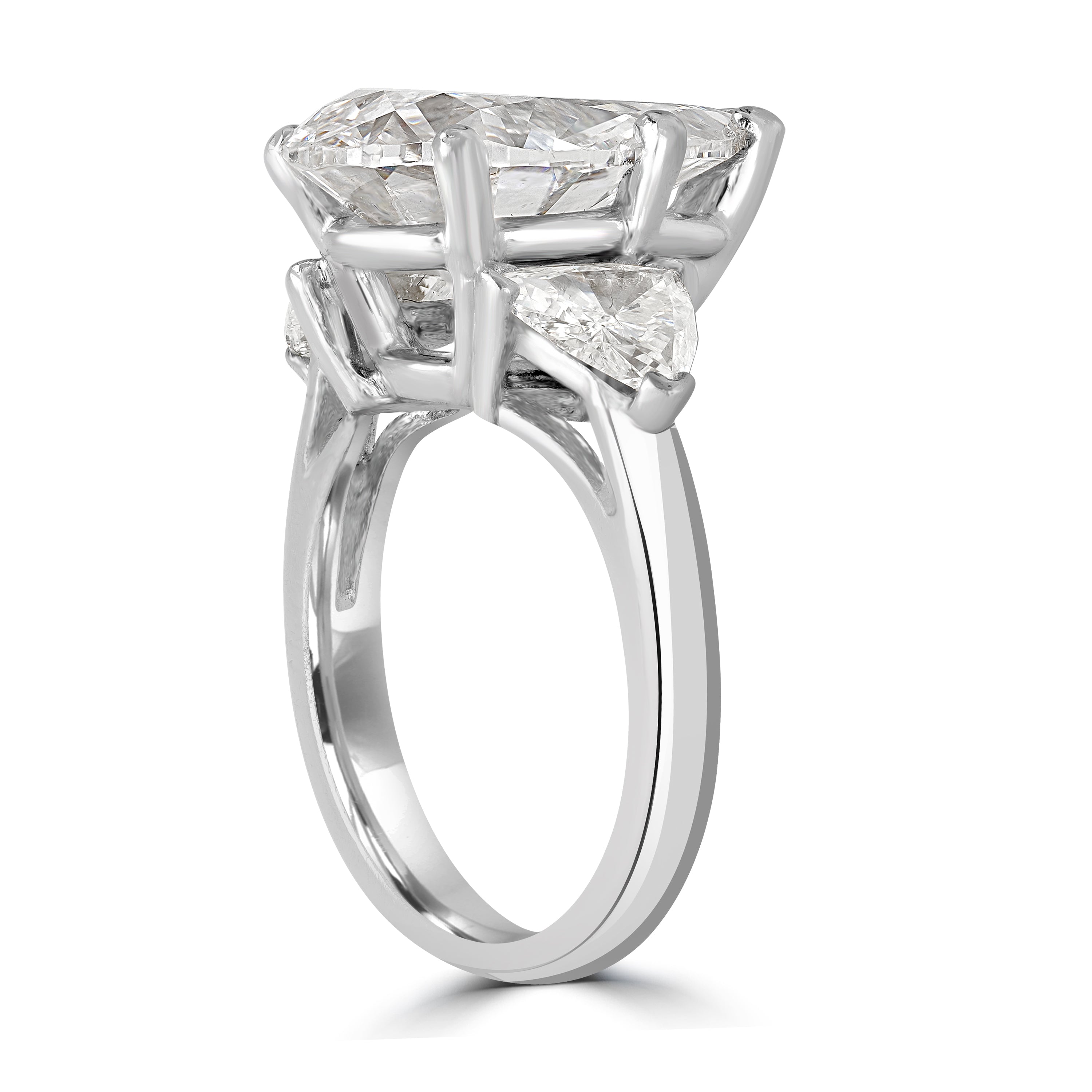 6.61 ctw Solitaire Pear Diamond Engagement Ring in Platinum - GIA Certified