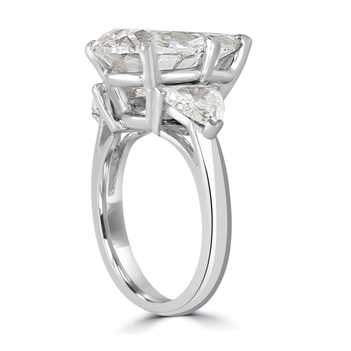 6.61 ctw Solitaire Pear Diamond Engagement Ring in Platinum - GIA Certified