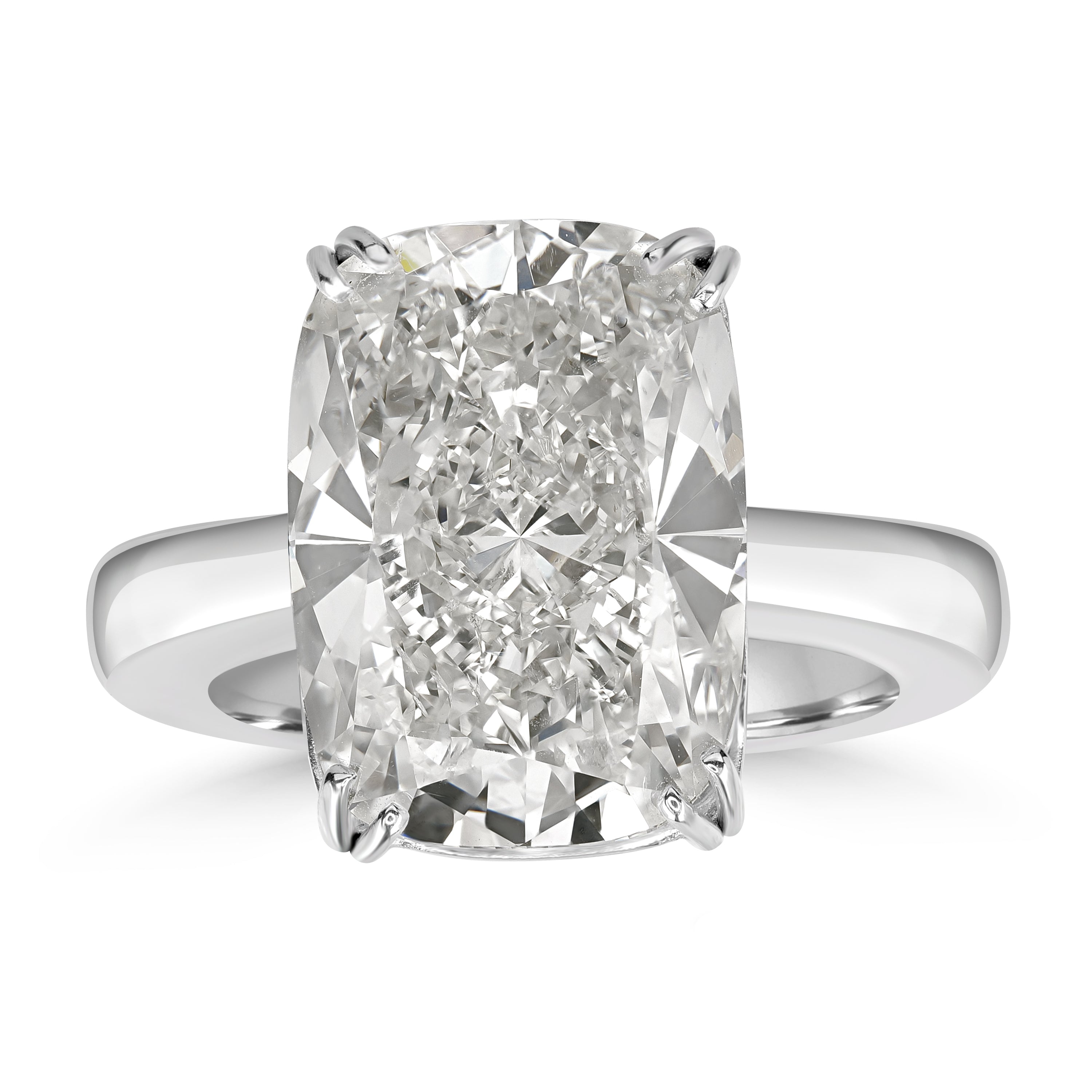 11.58 ct Solitaire Cushion Cut Engagement Ring in 18K White Gold - GIA Certified