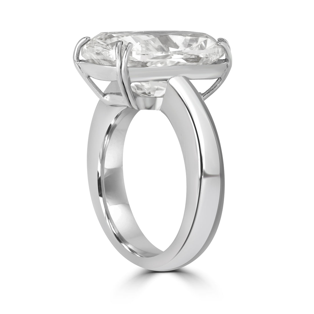 11.58 ct Solitaire Cushion Cut Engagement Ring in 18K White Gold - GIA Certified