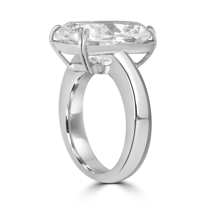 11.58 ct Solitaire Cushion Cut Engagement Ring in 18K White Gold - GIA Certified