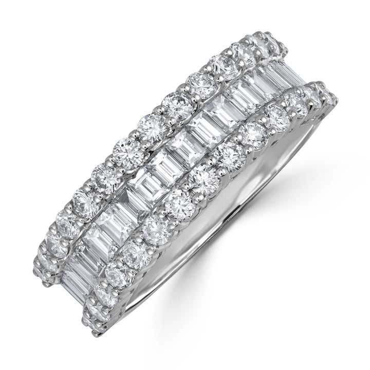 1.91 ct Diamond Baguette Band in 14K White Gold