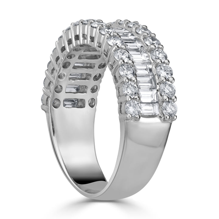 1.91 ct Diamond Baguette Band in 14K White Gold