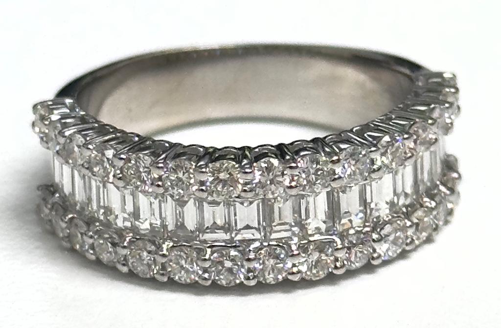 1.91 ct Diamond Baguette Band in 14K White Gold