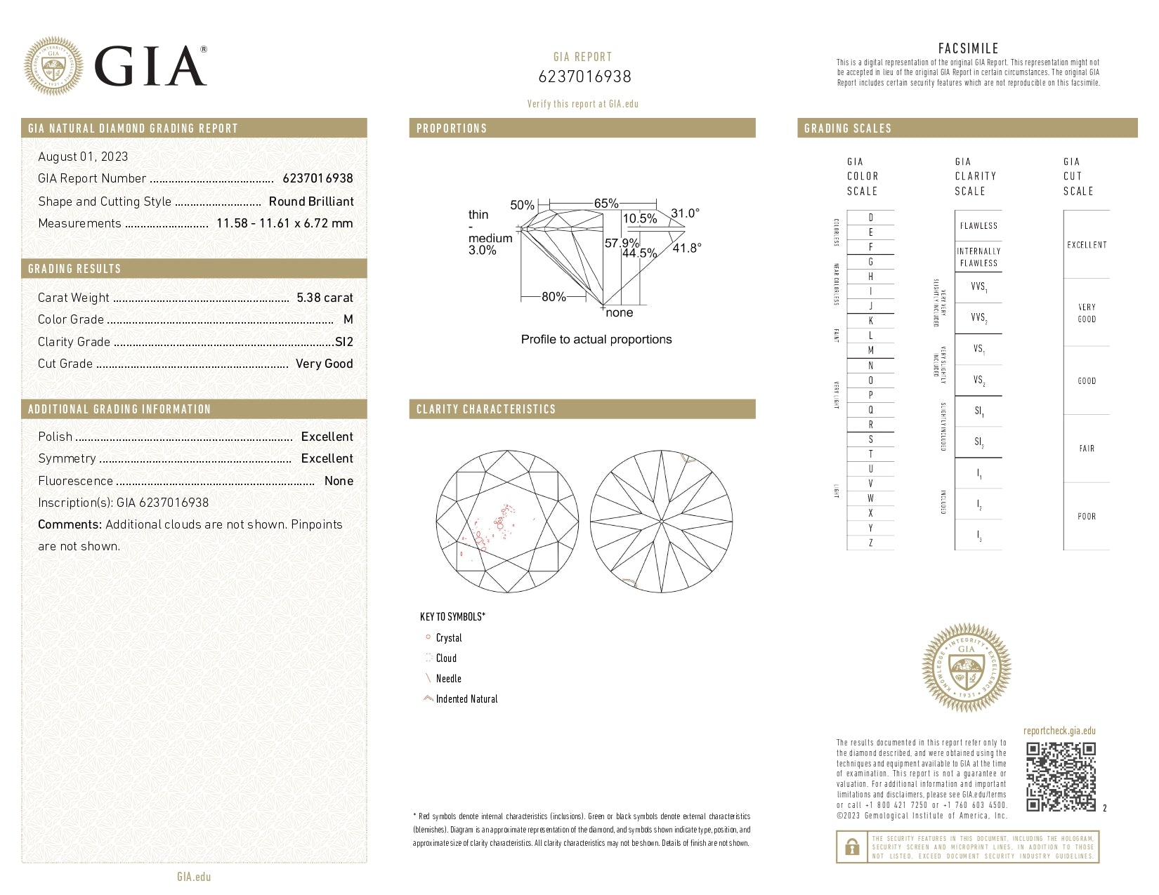 5.38 ct Solitaire Round Shape Flower Diamond Ring in 18K Yellow Gold - GIA Certified