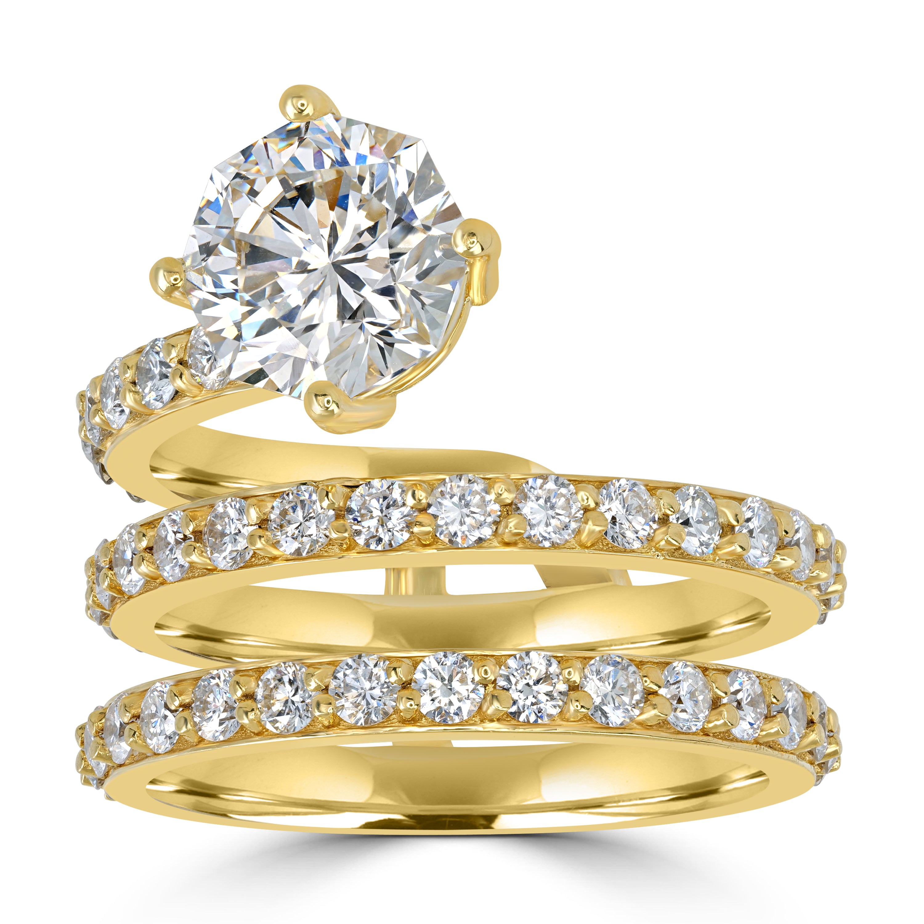 4.24 ctw Solitaire Octagon Shape Diamond Fashion Ring in 18K Yellow Gold -  GIA Certified