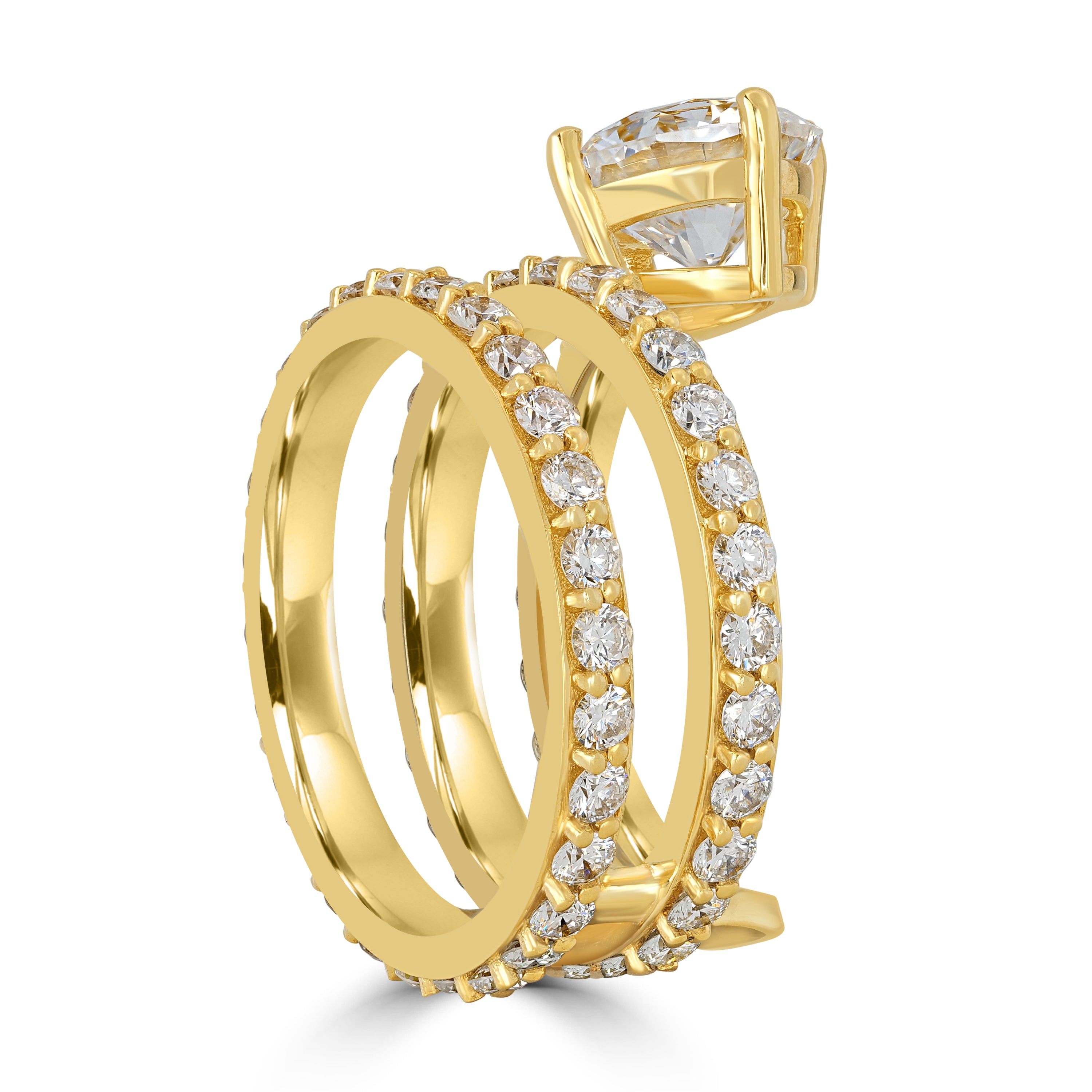 4.24 ctw Solitaire Octagon Shape Diamond Fashion Ring in 18K Yellow Gold -  GIA Certified