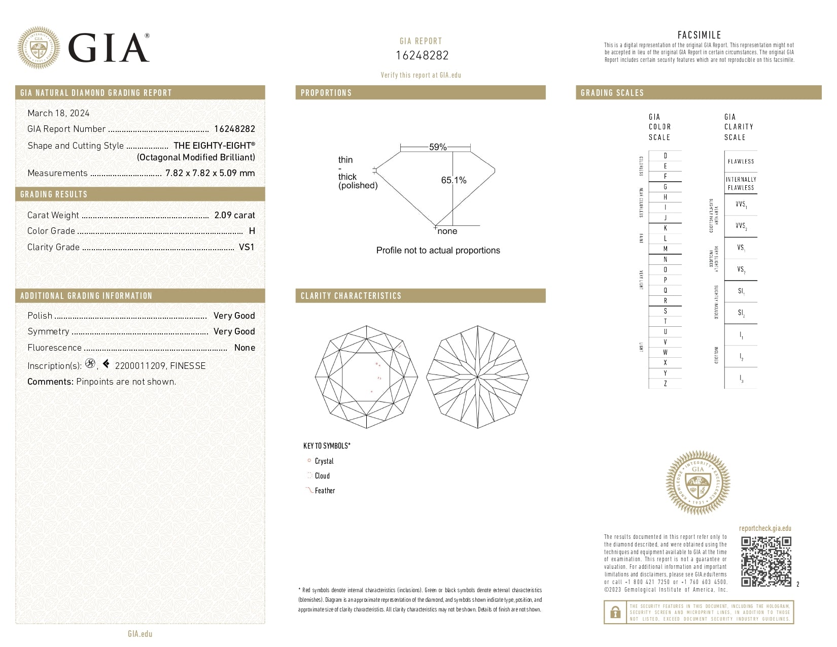 4.24 ctw Solitaire Octagon Shape Diamond Fashion Ring in 18K Yellow Gold -  GIA Certified