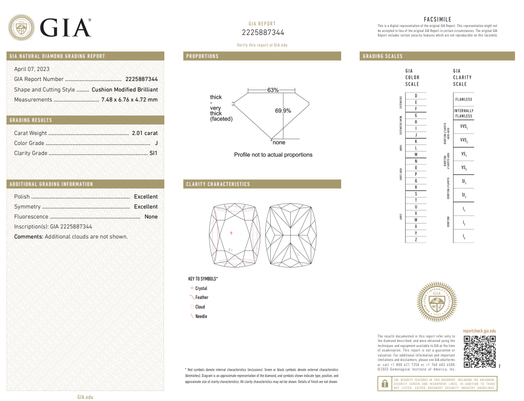 2.01 ct Diamond Ring in 18K Yellow Gold - GIA Certified