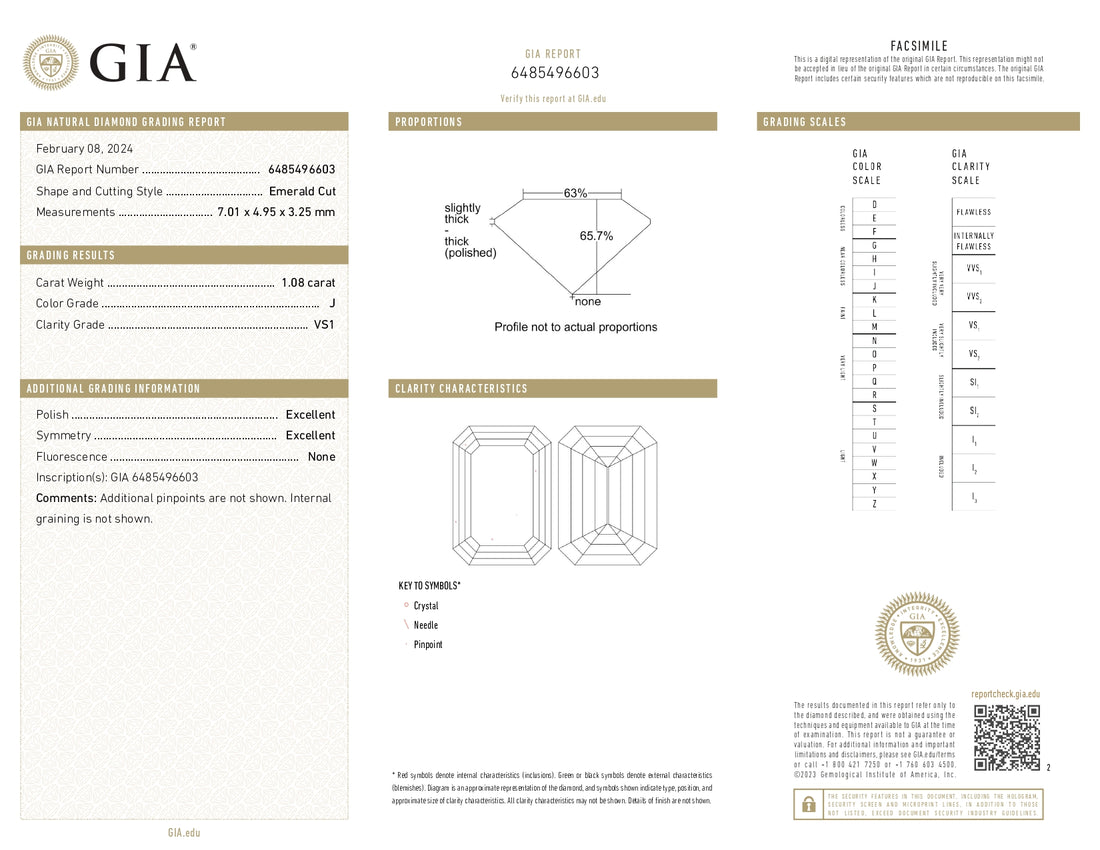 5.02 ct Solitaire Emerald Cut Diamond Band Ring in 18K White Gold -  GIA Certified
