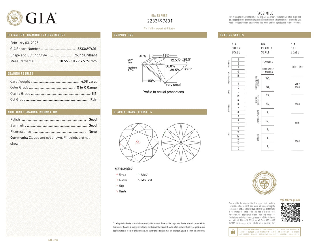 4.08 ct Diamond Engagement Ring in 18K Yellow Gold - GIA Certified