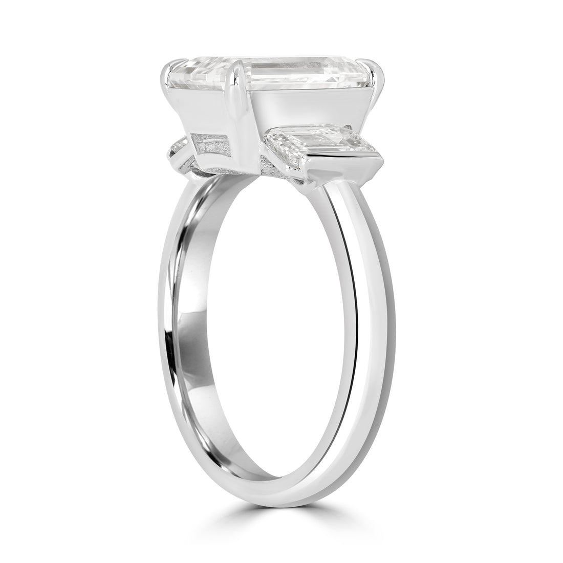 5.01 ct Solitaire Emerald Cut Diamond Engagement Ring in Platinum - GIA Certified