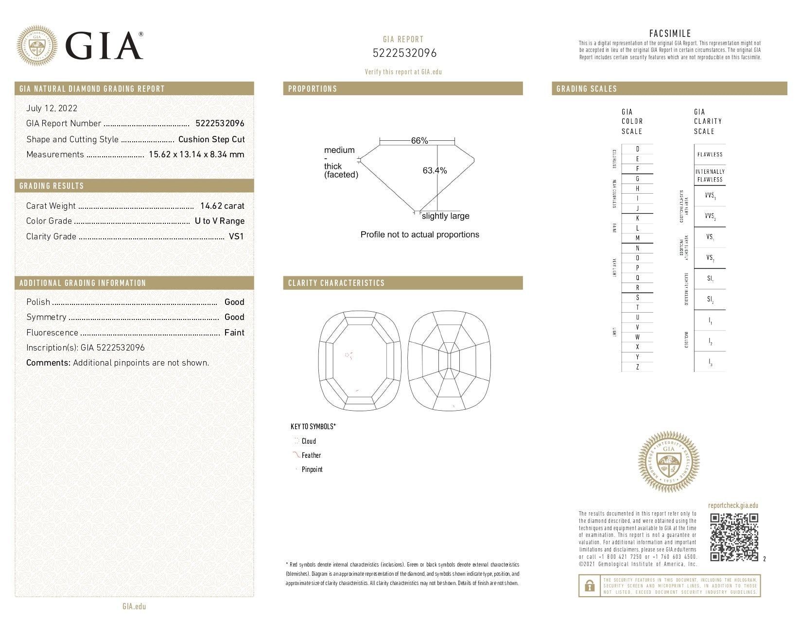 17.67 ctw Solitaire Cushion Step Cut Diamond Engagement Ring in 18K Yellow Gold - GIA Certified