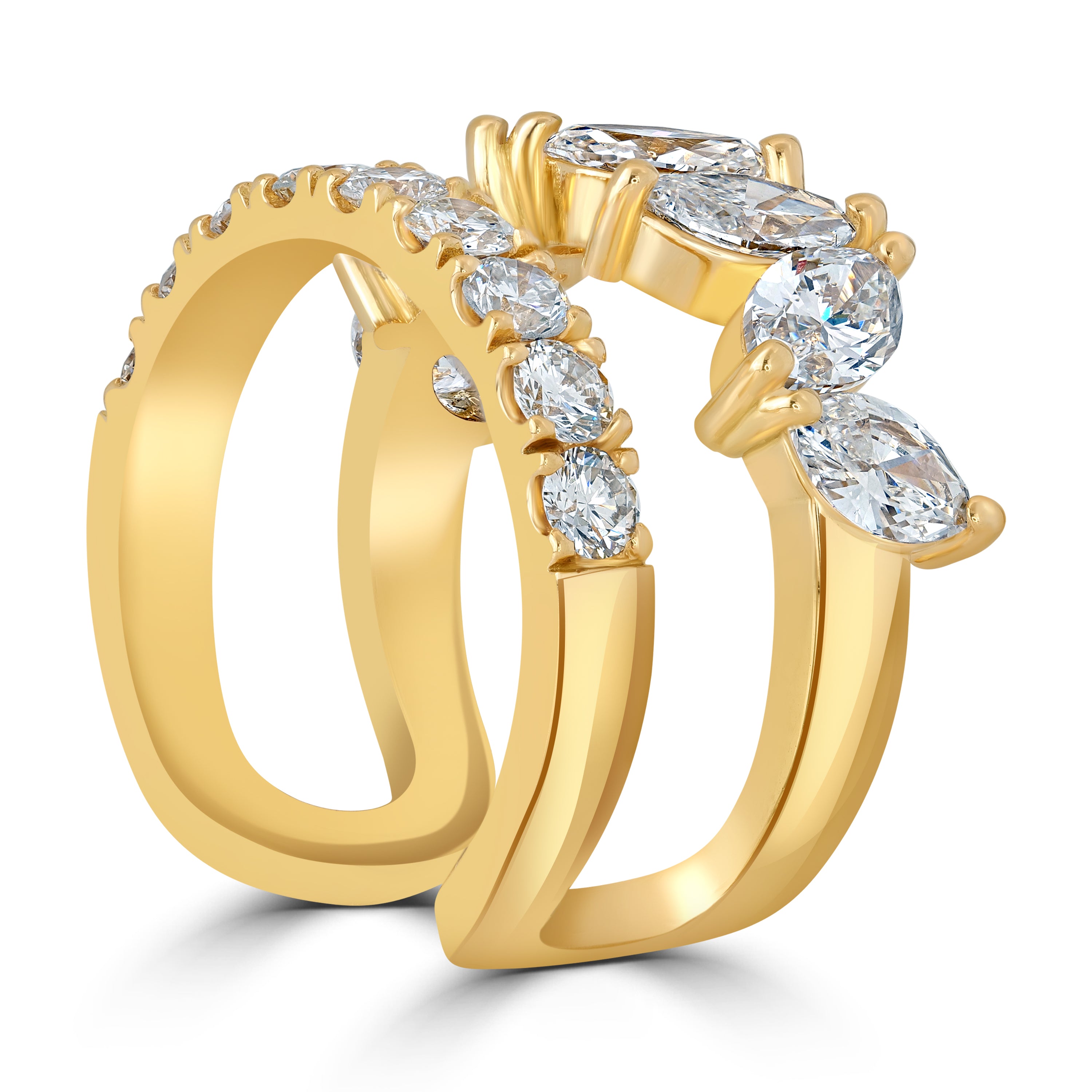 3.00 ct Solitaire Marquise Diamond Fashion  Ring in 18K Yellow Gold