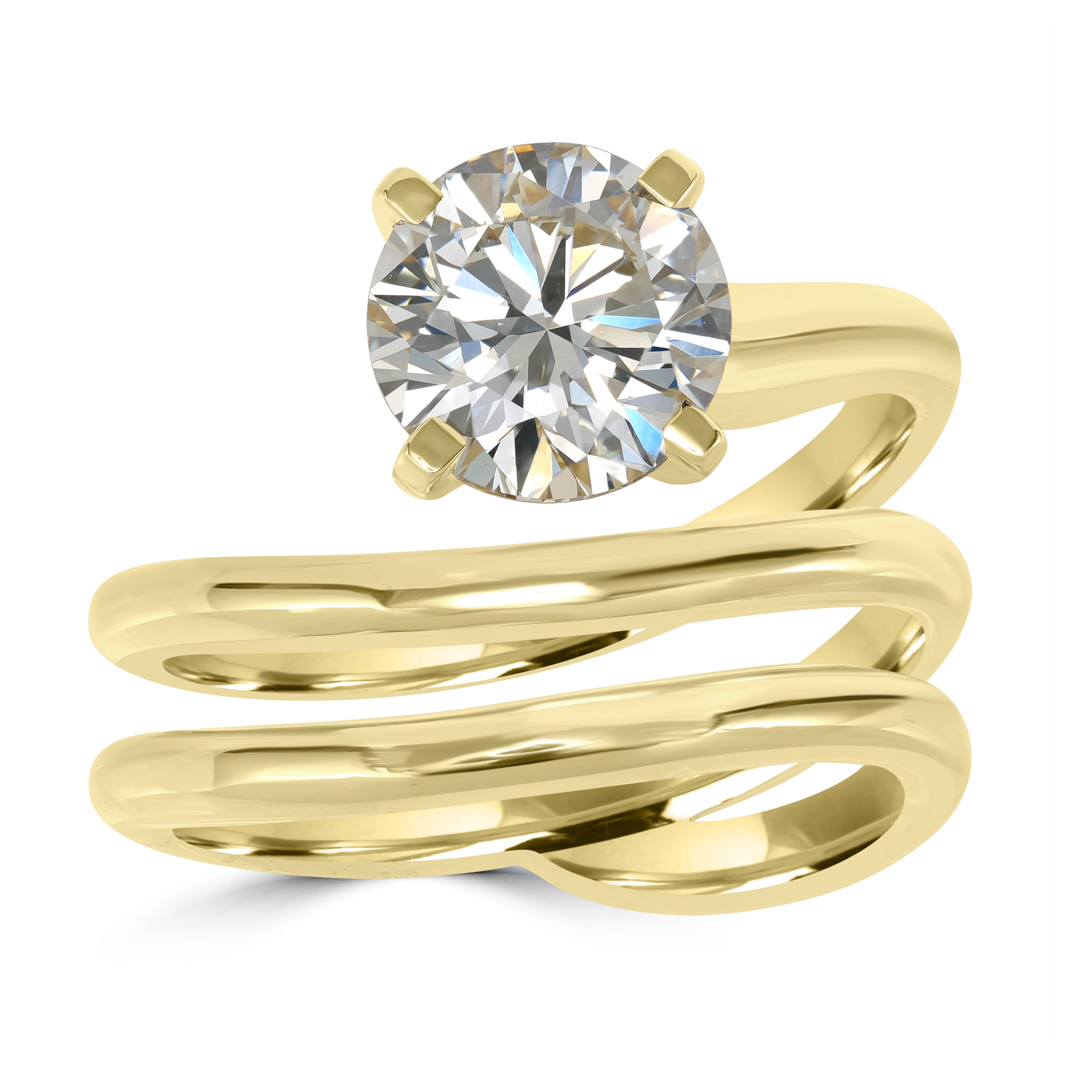 2.50 ct Diamond Ring in 18K Yellow Gold - GIA Certified