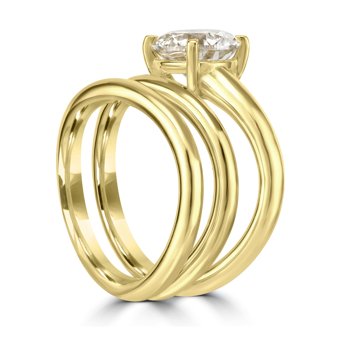 2.50 ct Diamond Ring in 18K Yellow Gold - GIA Certified