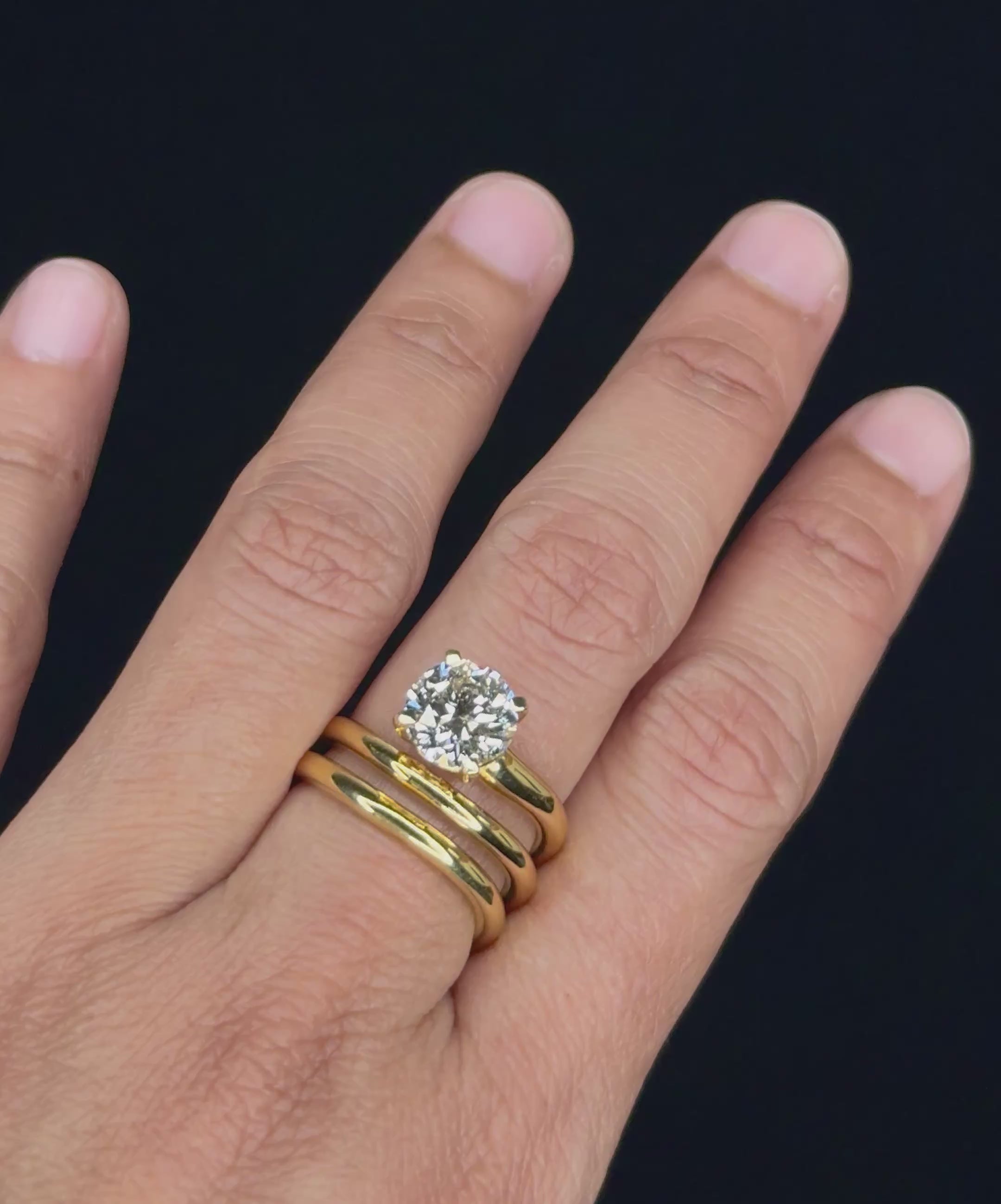 2.50 ct Diamond Ring in 18K Yellow Gold - GIA Certified