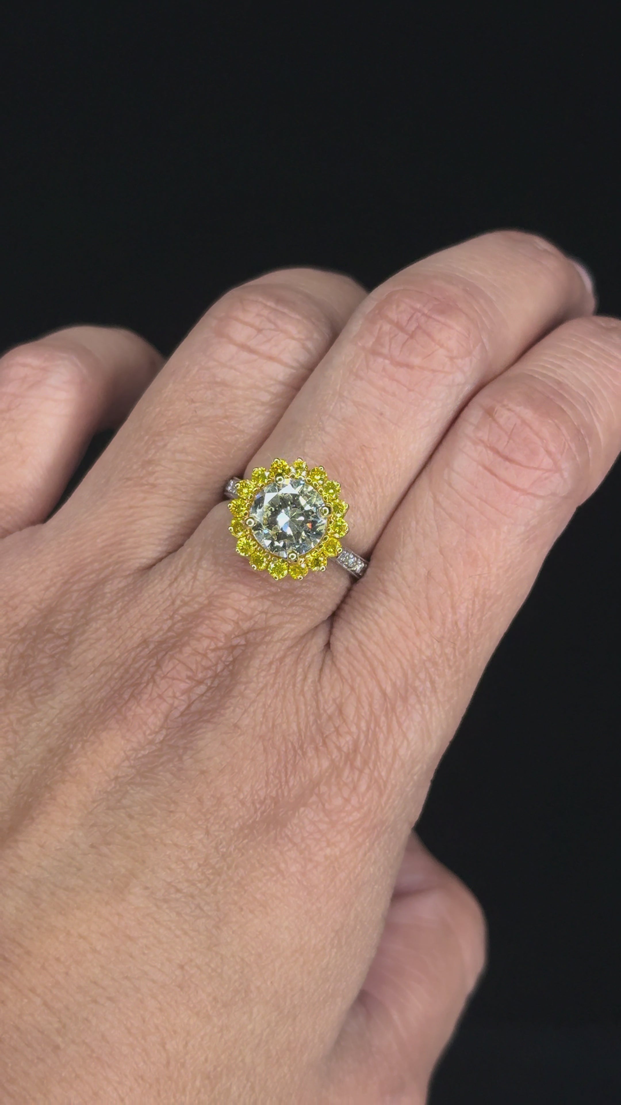 2.86 ctw Solitaire Round Diamond Ring in Platinum
