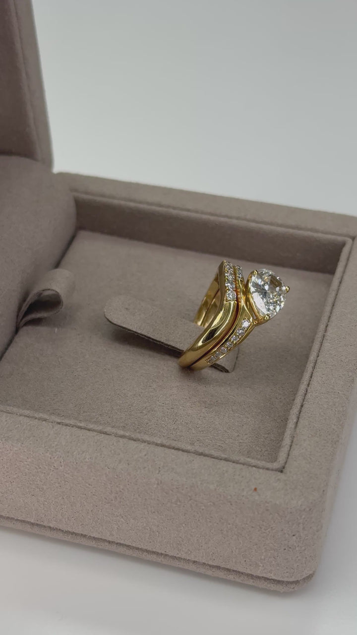 3.02 ctw Diamond Ring in 18K Yellow Gold (2.02 ct Center - GIA Certified)
