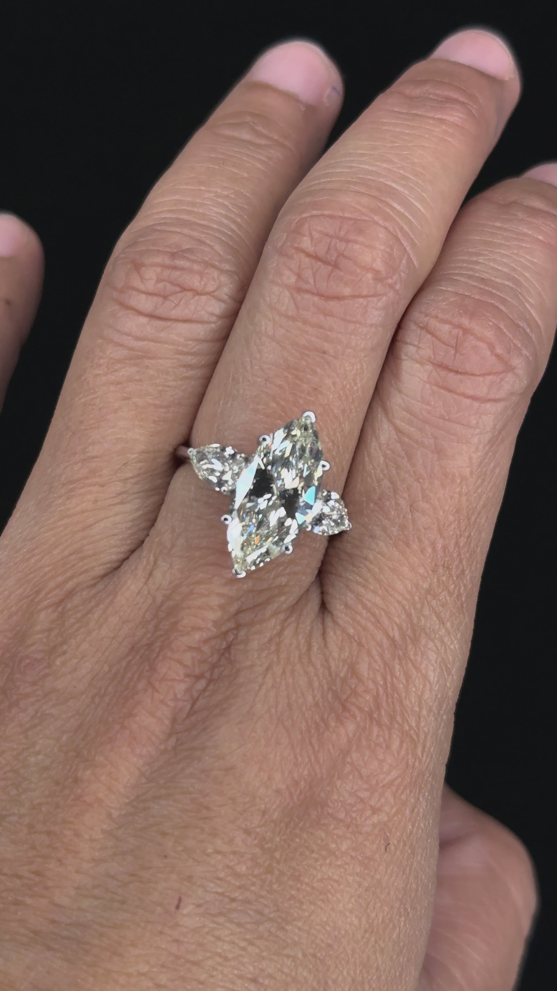 5.18 ctw Solitaire Marquise Diamond Engagement Ring in 18K White Gold -  GIA Certified