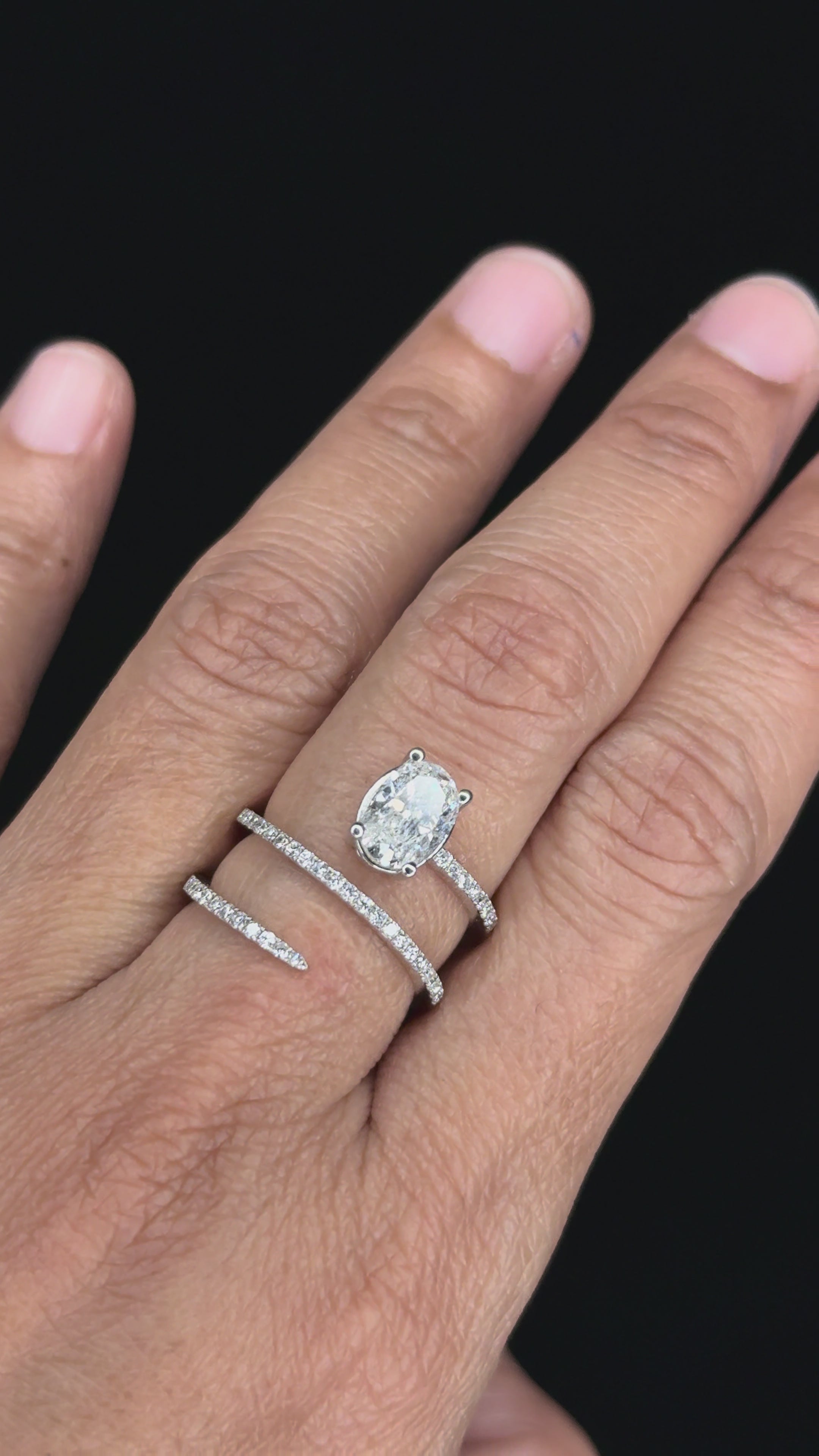 1.57 ctw Diamond Ring in 18K White Gold -  EGL Certified