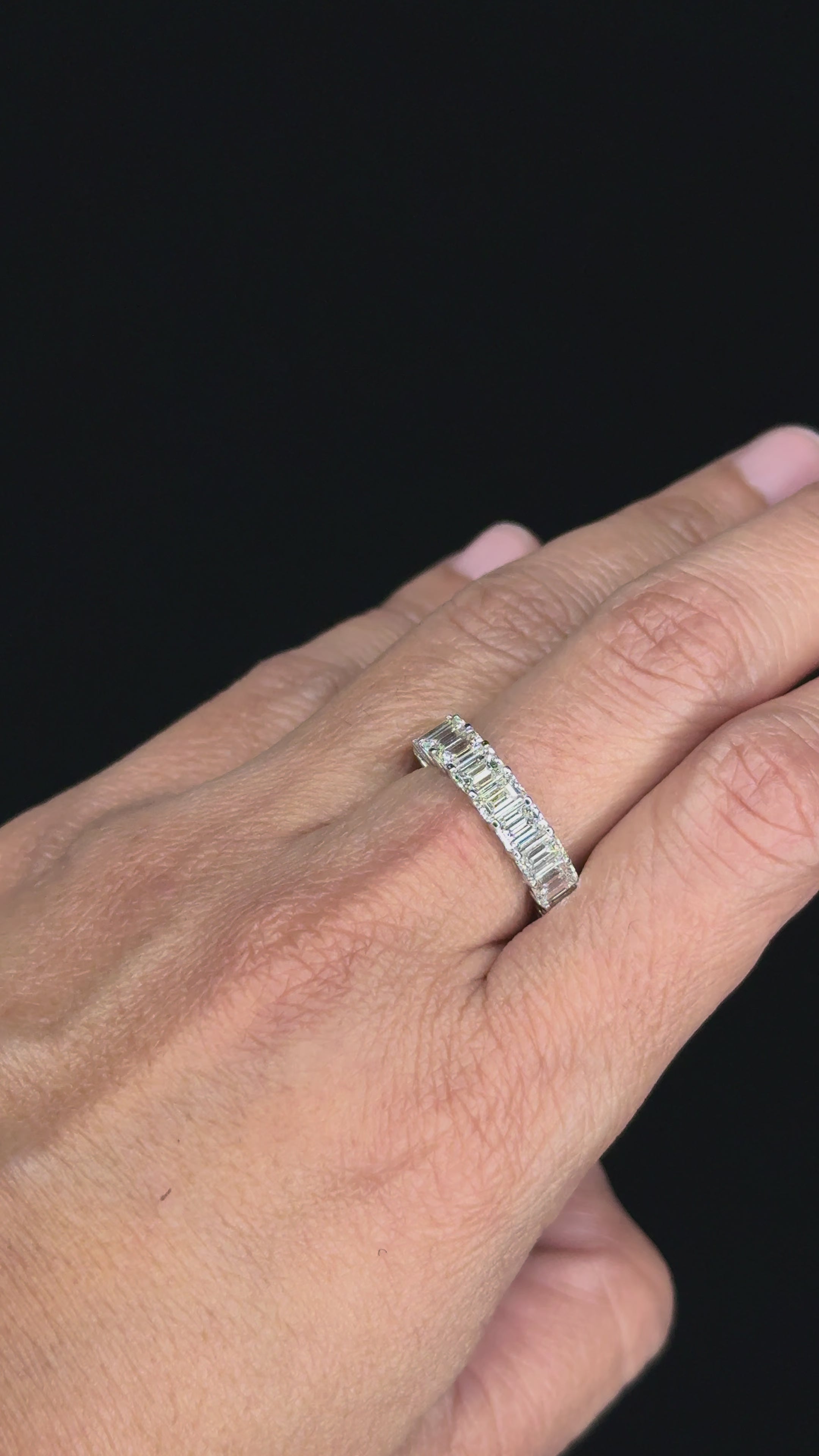6.28 ct Diamond Ring in 18K White Gold