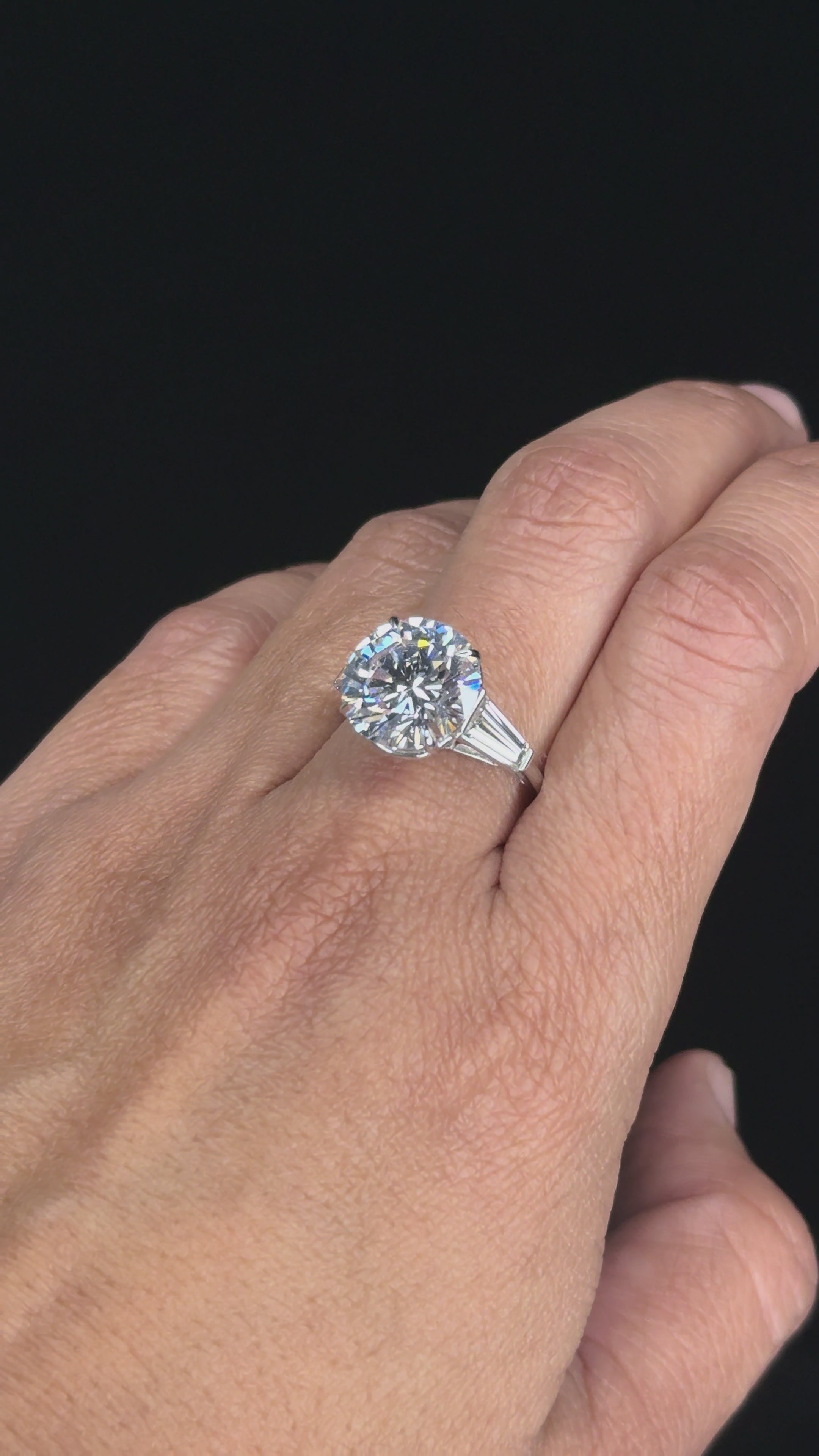 7.20 ctw Solitaire Round Diamond Engagement Ring (6.20 ct Center - GIA Certified)