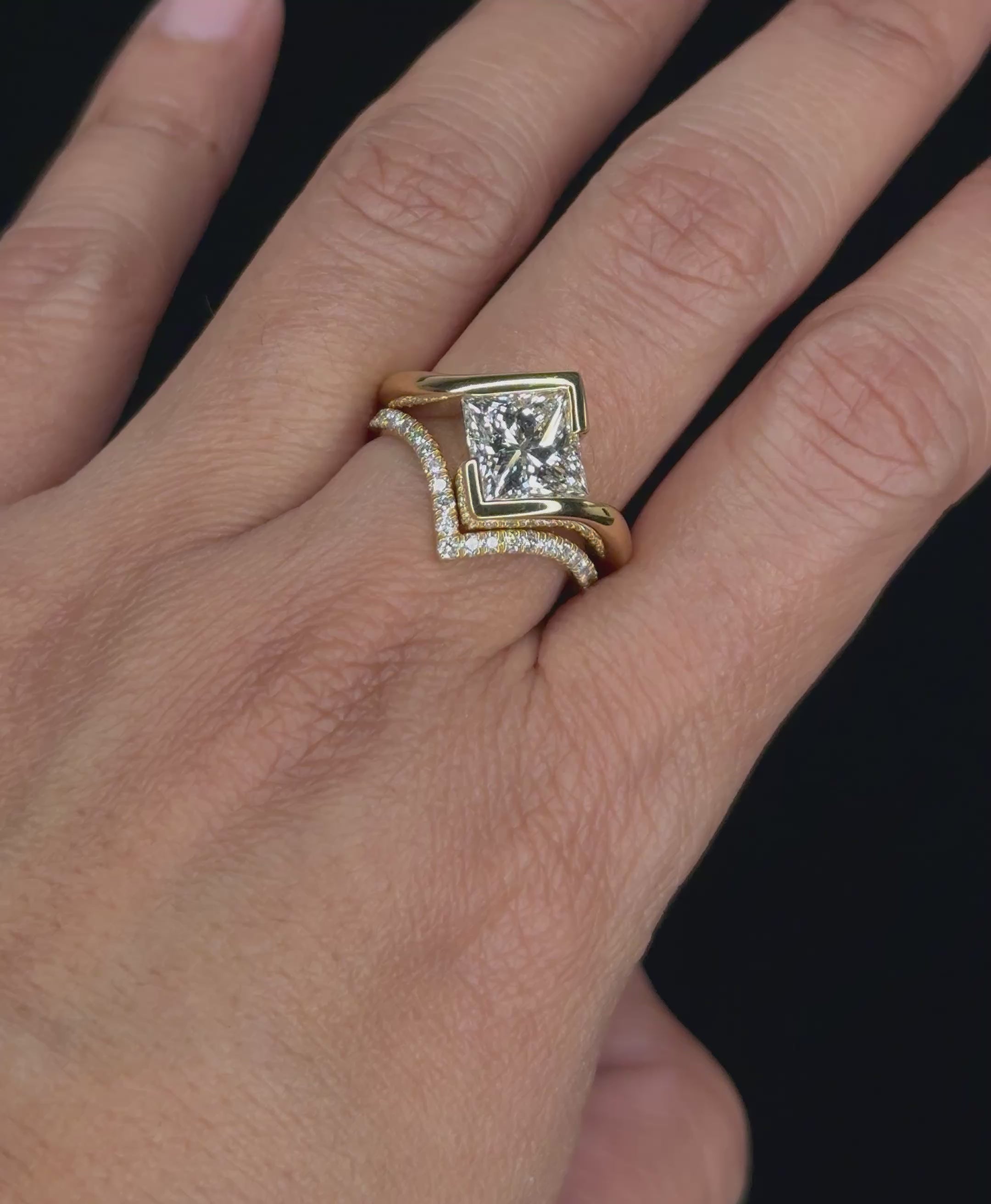 3.40 ctw Diamond Ring in 18K Yellow Gold - GIA Certified