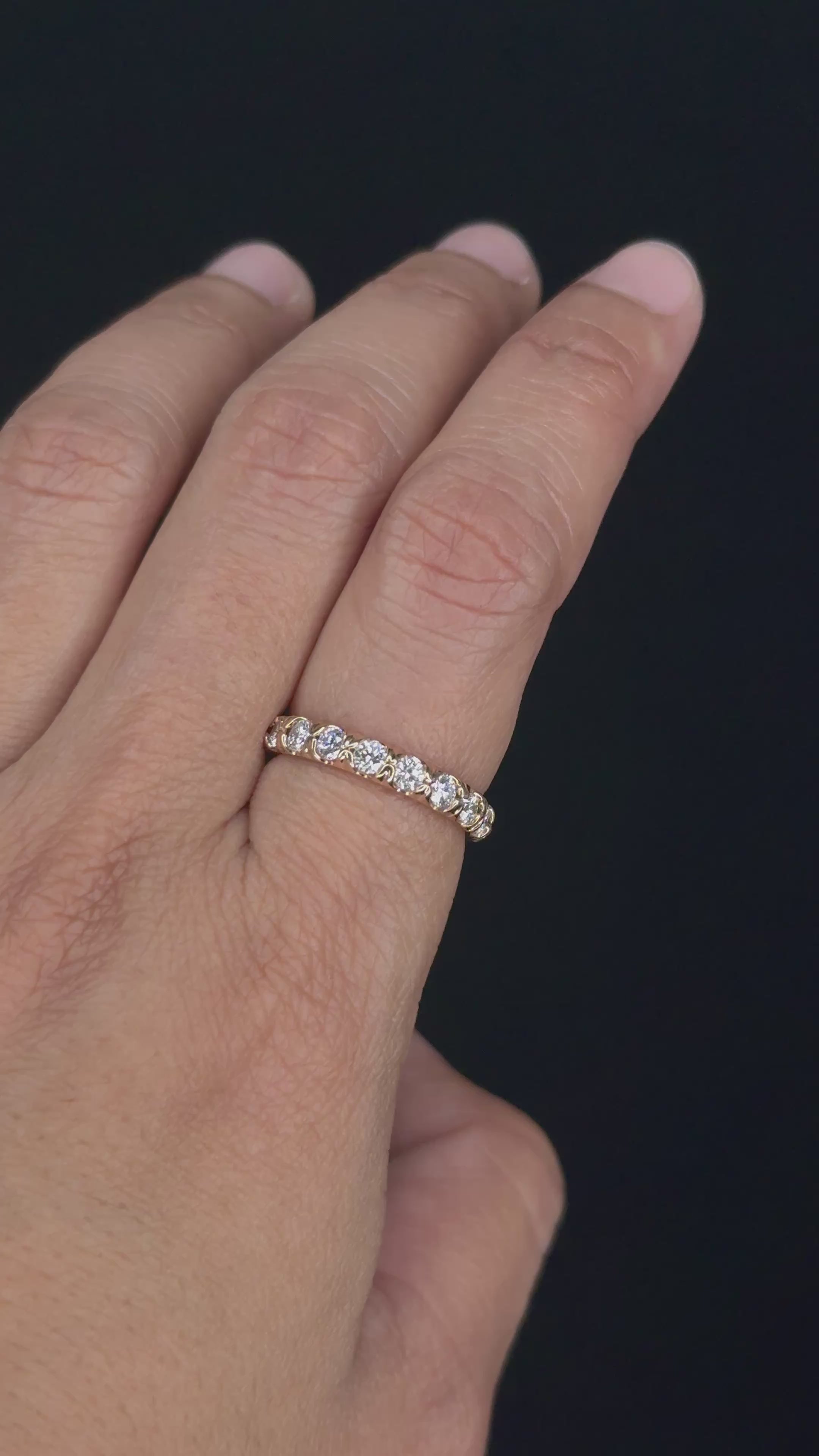 1.52 ct Diamond Band Ring in 14K Rose Gold